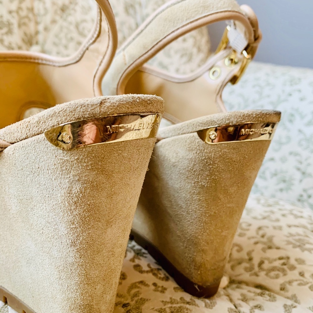 Michael Kors Tan Wedge Sandals - Picture 3 of 6